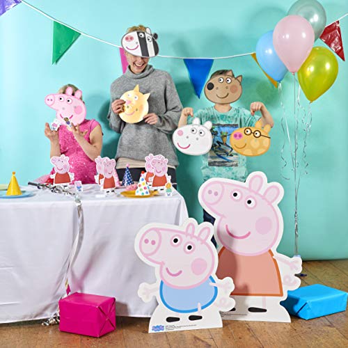 STAR CUTOUTS – stsmp91 – 6 máscaras – Danny Pedro Peppa Zoe Suzie Candy – Peppa Pig – Talla única