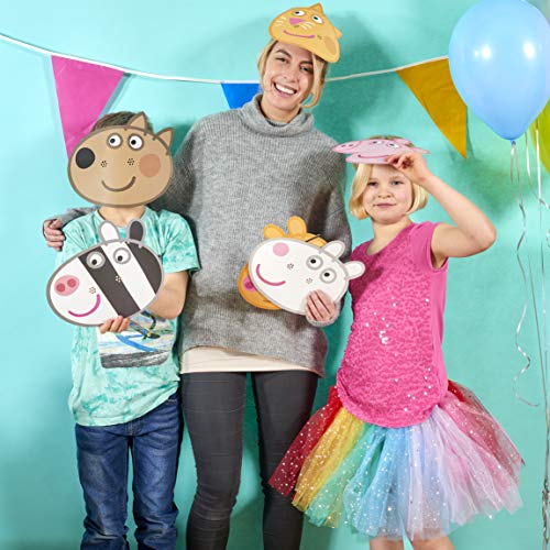 STAR CUTOUTS – stsmp91 – 6 máscaras – Danny Pedro Peppa Zoe Suzie Candy – Peppa Pig – Talla única