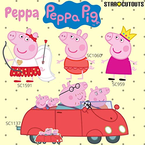 STAR CUTOUTS – stsmp91 – 6 máscaras – Danny Pedro Peppa Zoe Suzie Candy – Peppa Pig – Talla única