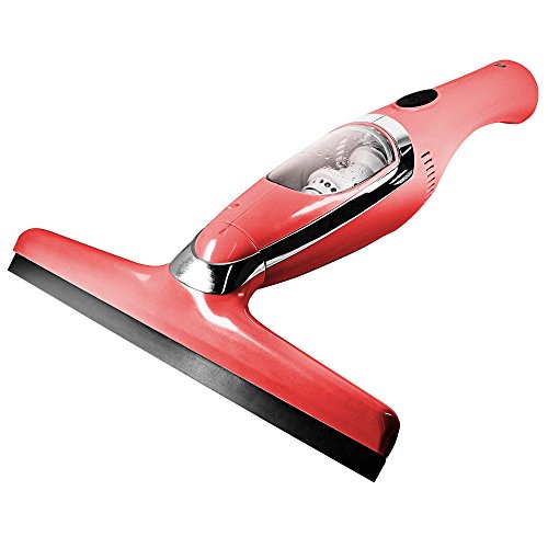Stark 180.320.300_afn Aspirador Electrico 50-120 cm, Limpiacristales con Mango Telescopico, Pulverizador, Paño en Microfibras, Cargador de bateria, 3.7 V, Rojo, 120 cm