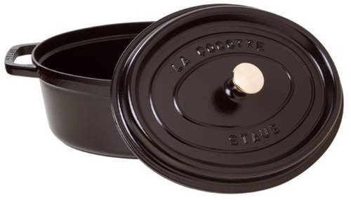 STAUB Cocotte Ovalada, Hierro Fundido, Negro, 33 cm