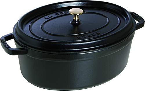STAUB Cocotte Ovalada, Hierro Fundido, Negro, 33 cm