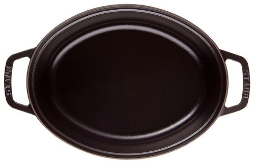STAUB Cocotte Ovalada, Hierro Fundido, Negro, 33 cm