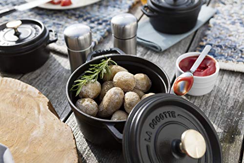 STAUB Cocotte Redonda, Hierro Fundido, Negro Mate, 16 cm