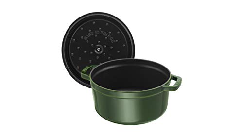 STAUB Cocotte Redonda, Hierro Fundido, Verde basilisco, 22 cm