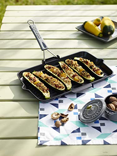 STAUB Grill, Hierro Fundido, Negro, 34 cm