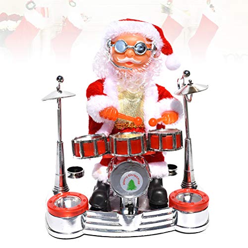 STOBOK Juguete Muñeco Figura de Papá Noel Musical Eléctrico para Decoración de Escrotorio y Mesa de Navidad y Regalo de Niños