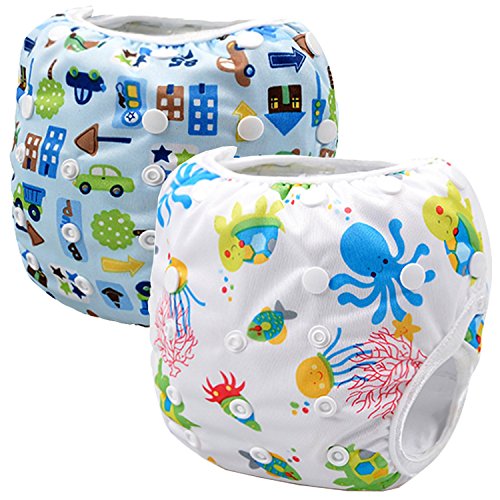 Storeofbaby Pañales de tela de pañales para bebé reutilizables ajustables por 0-36 meses