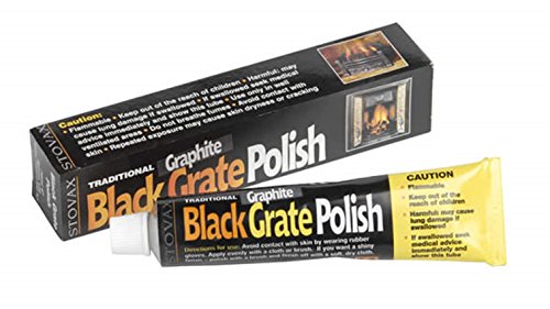 Stovax Black Grate Polish - Abrillantador para horno de leña/parrilla, color negro y plateado