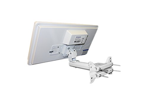 STRONG SlimSat SA 61 Antena Plana satelital única [LNB integrada, Sat, para 1 suscriptor, Incluyendo Soporte, Antena, Antena parabólica] Blanco