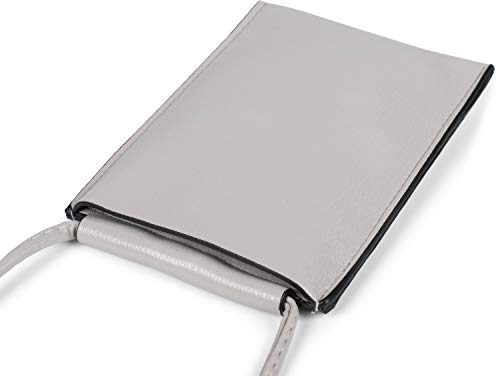 styleBREAKER Bolsa de hombro para mujeres para teléfono móvil Colores sólidos Mate, Unicolor, Bolsa de hombro, Funda para teléfono móvil, Mini bolsa 02012352, color:Gris-claro