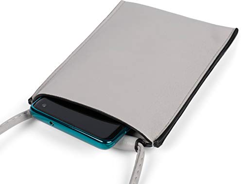 styleBREAKER Bolsa de hombro para mujeres para teléfono móvil Colores sólidos Mate, Unicolor, Bolsa de hombro, Funda para teléfono móvil, Mini bolsa 02012352, color:Gris-claro