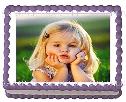 Su Propia Imagen Torta Comestible De Oblea Topper Torta De Papel De Arroz Galleta De La Magdalena Adorno De Decoración De Cumpleaños Suministro De Decoración Pastel De Bodas (Color : Square)