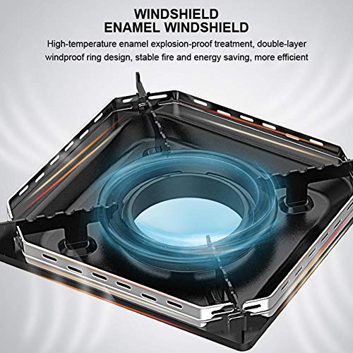 succeedw Estufa De Gas Portátil, 1 Llama Cocina De Cartucho De Gas Portátil Quemador Wok Acero Inoxidable 2.9kW Estufa De Camping, Horno De Gas De Cerámica Quemador De Gas Portátil