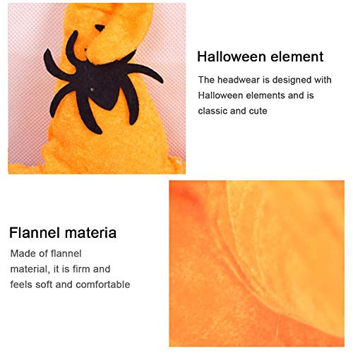 Sue-Supply Diadema De Halloween Sombrero De Calabaza Diadema De Naranja Sombrero De Bruja Universal Banda para El Cabello Cosplay Tocado para Niños Adultos Decoración De Fiesta