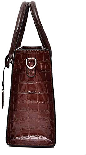 Suge 3 PCS Crossbody Bolso for Mujeres PU Cruz pequeña Bolsa de plástico Largo sobre el Hombro Sling monederos y Bolsos (Color : Brown, Size : 32 * 27CM)