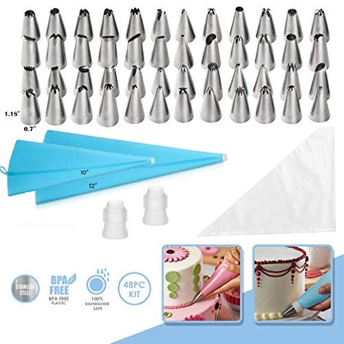 Suministros para Decoración de Tartas 75pcs - Kit de Decoración Profesional para Cupcakes - Suministros de Horneado Giratorios, Bolsas de Esmerilado y Ribetes y Puntas, Espátula de Glaseado y Otras