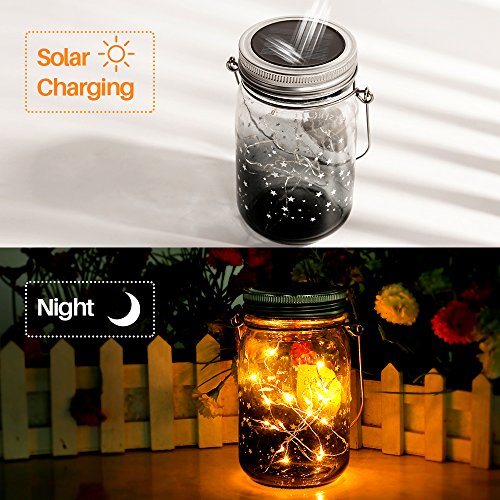 SUNNOW Luz Solar Jardín - Juego de 3 Lámparas Solares, 30 Luces LED de Hadas, Luces De Jardin Solares, Impermeable Interiores/Exteriores Decoración Lámpara Para Navidad