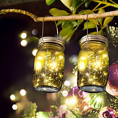 SUNNOW Luz Solar Jardín - Juego de 3 Lámparas Solares, 30 Luces LED de Hadas, Luces De Jardin Solares, Impermeable Interiores/Exteriores Decoración Lámpara Para Navidad