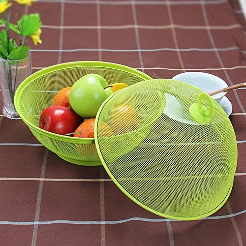 Sunnyushine Fruteros, Forma de Manzana Malla Frutas Frescas Cesta de Almacenamiento con Tapa Decoración de Mesa de Comedor Caja de Almacenamiento Cesta Fruteros de Cocina Modernos