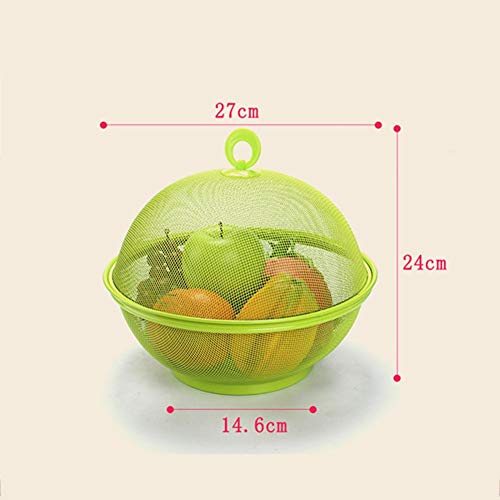 Sunnyushine Fruteros, Forma de Manzana Malla Frutas Frescas Cesta de Almacenamiento con Tapa Decoración de Mesa de Comedor Caja de Almacenamiento Cesta Fruteros de Cocina Modernos