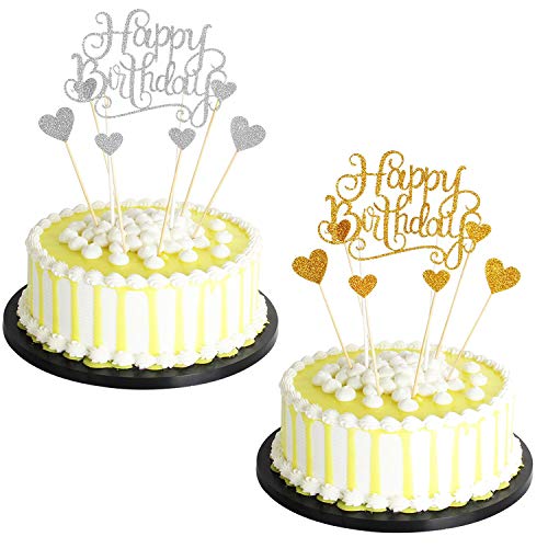 Sunshine smile Topper Feliz cumpleaños,Happy Birthday Decoraciones para Tarta,Happy Birthday Cake Topper,Cake Topper Estrellas,Topper de Pastel de cumpleaños(28 Piezas)
