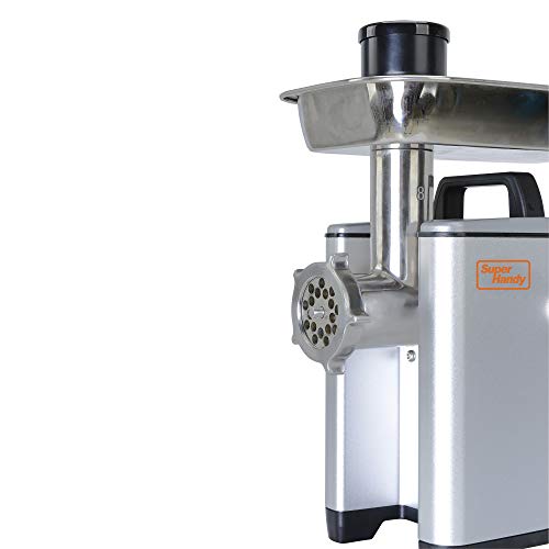 SuperHandy Picadora de Carne embutidora de salchichas # 8 1/2 HP 240 LBS por hora 370 Watts PRO Duty Cuerpo de aluminio Acero inoxidable de calidad comercial Bandeja de alimentación y cuello