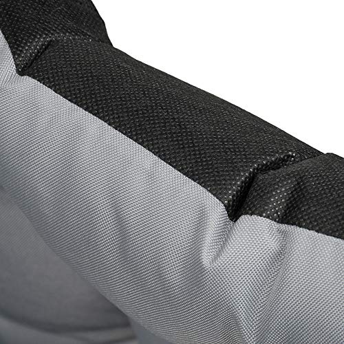 SuperKissen24 Cojín de Silla Jardin 96x48 cm Asiento para Interior y Exterior Cómodo e Impermeable para Tumbonas de Jardin o Terraza, Mecedoras - Gris