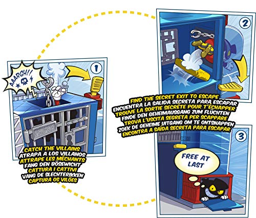 SuperZings - Estación de Policía (PSZSP112IN01) con 2 Exclusivas Figuras y 1 Moto