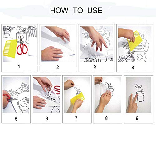 supmsds Etiqueta engomada Decorativa Retro Decoración del hogar a Prueba de Agua para Habitaciones de niños Decoración del hogar de Bricolaje Decoración del hogar de Estilo nórdico M 30cm X 51cm