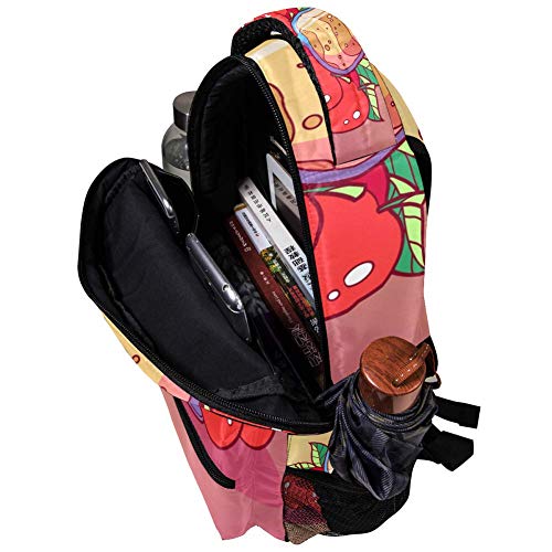 Sweet Fruits Sidra Slush Mochila para estudiantes de escuela primaria y media bolsa de libro al aire libre viaje senderismo paquete tendencia casual gran capacidad para niñas niños