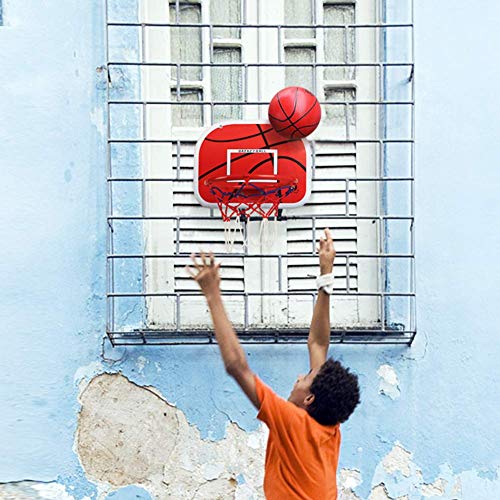 Symiu Canasta Baloncesto Tablero Baloncesto Juego Al Aire Libre y Interior Oficina Habitación Jardín Aro Baloncesto para Niños y Adultos (Incluyendo Inflador y Pelota)