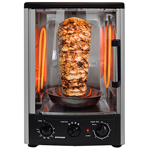 Syntrox Alemania 52 litros Dönergrill Ganso Asado Pato Asado Pavo Asado Pollo A la Parrilla Rotisserie Gyrosgrill