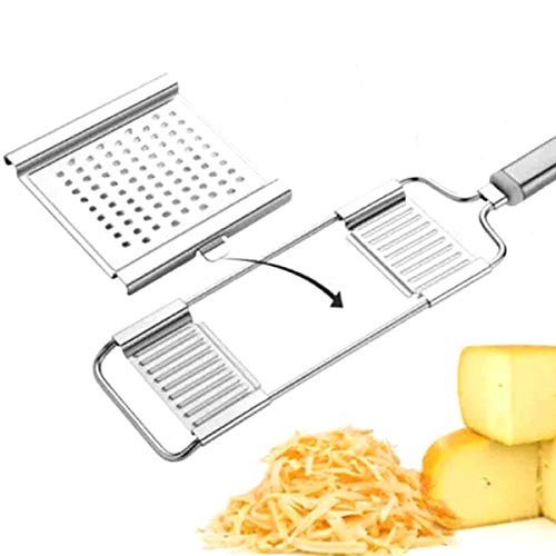 Syuantech Cortadora de Verduras Multiusos Pelador de Cocina Portátil Pelador de Acero Inoxidable Rallador para Patatas Fritas de Cebolla Picadora Manual de Alimentos 4 en 1