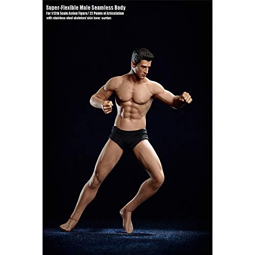 SZDM 1/12 Cuerpo De Hombre Musculoso Recubierto De Goma con La Figura del Soldado Soldado Boceto Incluyendo La Forma De La Cabeza TM01A TM02A (Normal)