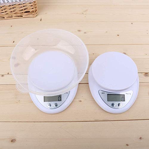 SZIYV 5kg / 1g Digital Escalas de Cocina, balanza Digital portátil LED electrónico Escala del alimento Medición de Peso con Pilas Unidad de Medida Medición de Peso Cocina Gadget en g/LB/oz