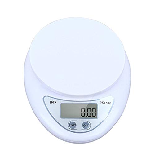 SZIYV 5kg / 1g Digital Escalas de Cocina, balanza Digital portátil LED electrónico Escala del alimento Medición de Peso con Pilas Unidad de Medida Medición de Peso Cocina Gadget en g/LB/oz