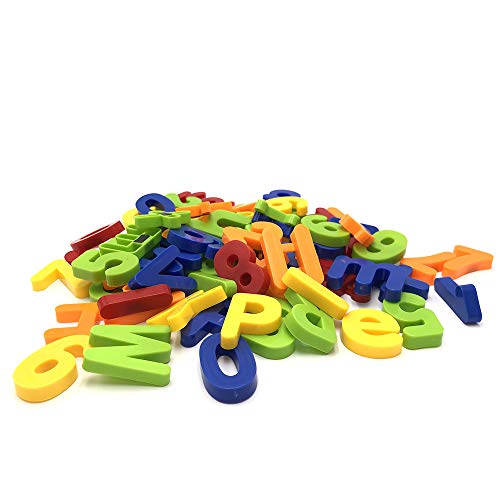 Tachan - Bote 72 Letras y Números magnéticos de colores (74032340)