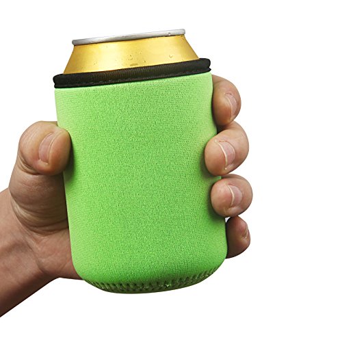 TAGVO Enfriador de latas, Cubierta de Lata de Cerveza aislada Cubierta Easy-On Puede Enfriar Juego de 6 - Color Surtido, Lavable a máquina, Duradero, Neopreno con Bordes de Tela Cosida