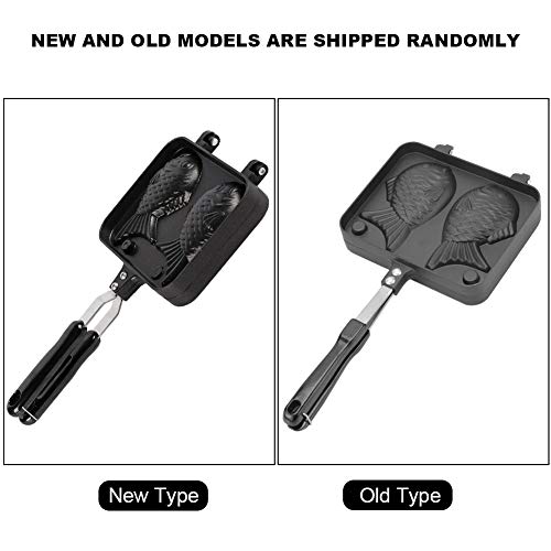 Taiyaki Máquina para hacer pasteles en forma de pez Utensilios para hornear antiadherentes Máquina para hacer gofres Molde de aleación de aluminio Molde doble para hornear Herramientas para hornear To