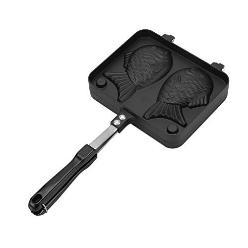 Taiyaki Máquina para hacer pasteles en forma de pez Utensilios para hornear antiadherentes Máquina para hacer gofres Molde de aleación de aluminio Molde doble para hornear Herramientas para hornear To