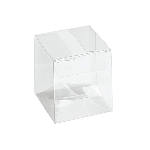 takestop® Juego de 12 Piezas cajitas bombonera bomboneras Caja Transparente Caja de PVC Plegable para Caramelos peladillas Fiesta Cumpleaños Boda Llegue confirmación comunión