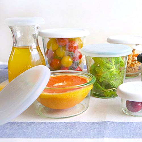 TAPAS & ENVASES RIOJA Weck Tarros Cristal Botes con Tapa de clipar para conservas sin bpa Tarro hermetico de Cocina para congelador microondas Pack de 10 tarros Weck de 200 Ml