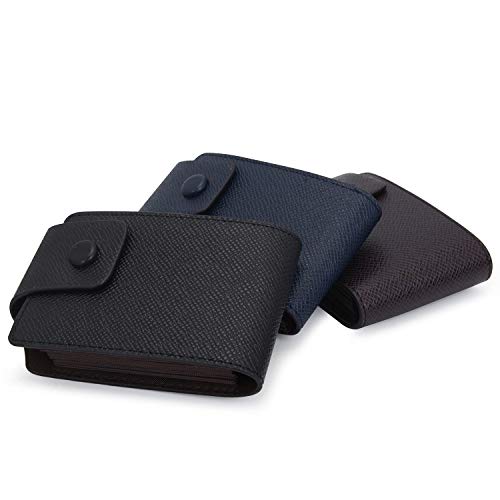 Tarjeteros para Tarjetas de Credito Mujer Hombre Cuero (Negro)
