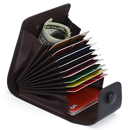 Tarjeteros para Tarjetas de Credito Mujer Hombre Cuero (Negro)