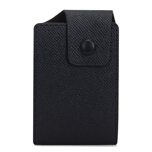 Tarjeteros para Tarjetas de Credito Mujer Hombre Cuero (Negro)