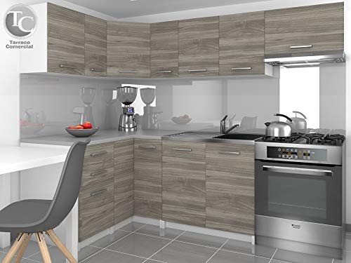 Tarraco Comercial Muebles de Cocina Completa Lidia Gris 360 cm