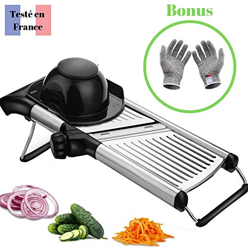 Tasty Health - Mandolina para cortar verduras, fácil de limpiar, resistente, calidad profesional