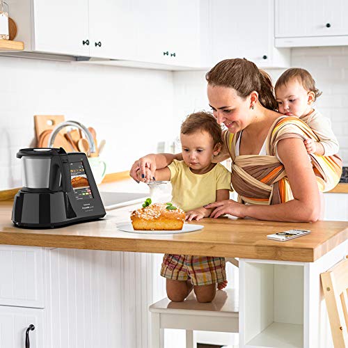 Taurus Mycook Touch Black Edition, 1600 W, 2 litros, 0 Decibelios, Plástico|Acero Inoxidable, 10 Velocidades, Negro