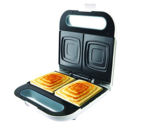 Taurus Phoenix Sandwichera (800 W, 2 Indicadores Luminosos, Placas Cuadradas Antiadherentes), 1 Liter, 0 Decibeles, Blanco